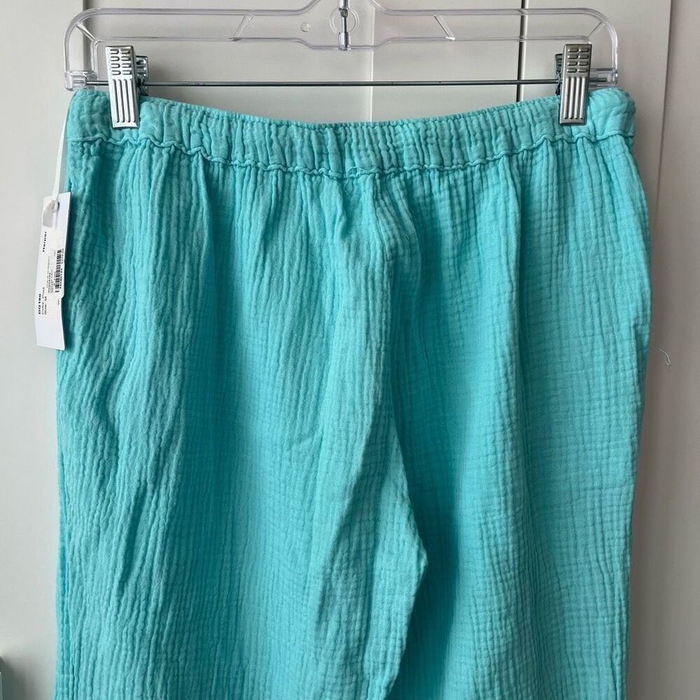 NWT HONORINE harper pant cotton gauze pool blue size medium - Picture 9 of 13